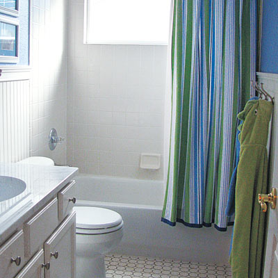 Renovated white bathroom