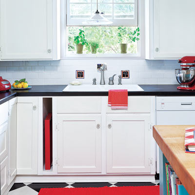 Kitchen countertops and storage