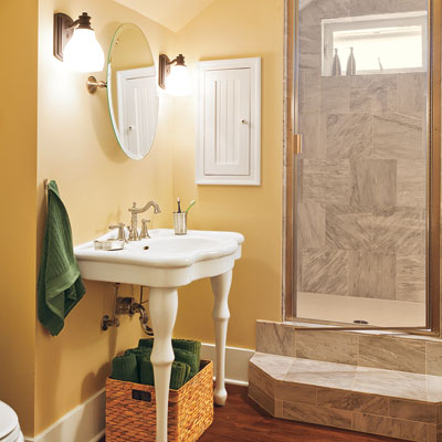 Remodeled attic bathroom