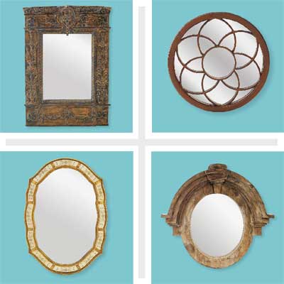 composite of three styles of architectural mirrors