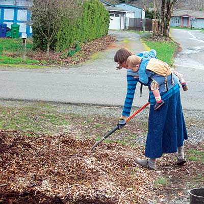 woman working in community garden