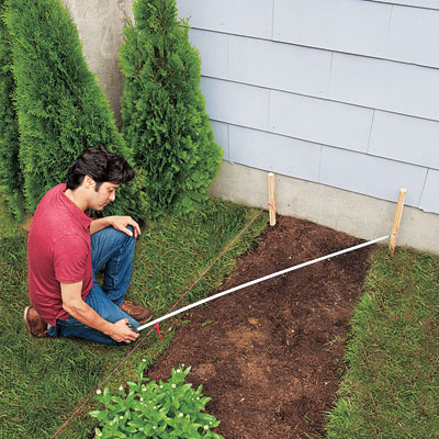 Plotting out the fence and positioning the line