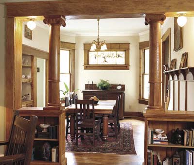 dining room with bay windows 