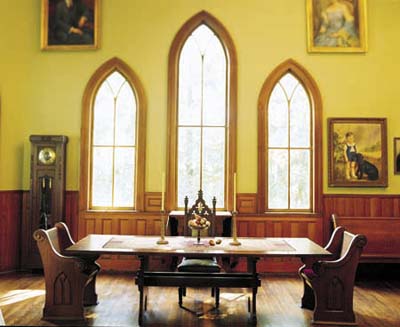 Adaptive reuse church dining room