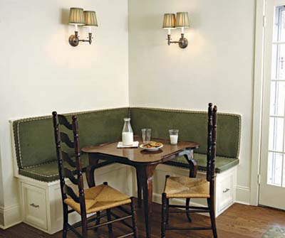 kitchen banquette dining area