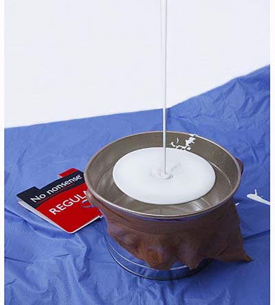 panty hose for straining paint
