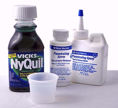 cough syrup cup for mixing two-part fillers and glues