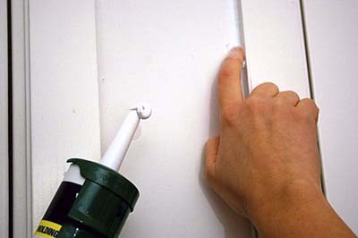 hand soap to smooth out caulk lines