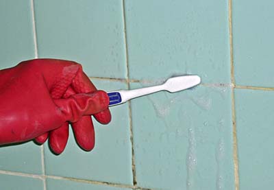 toothbrush for scrubbing grout