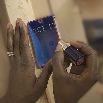 lipstick for marking electrical outlet on drywall