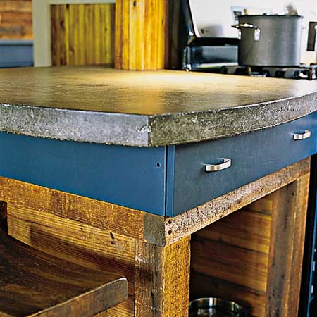 curved concrete countertops