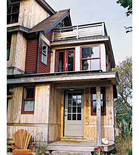 Addition with entryway, half-bath, and sleeping porch