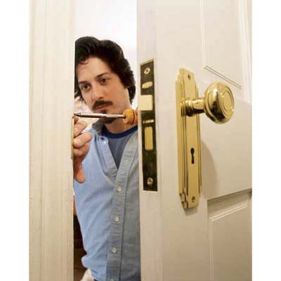 make your rattling doors perfectly plumb, like these