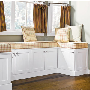Build A Custom-Look Window Seat Using Stock Kitchen Cabinets ...