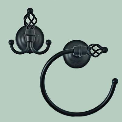 classic-black finish bathroom accessories