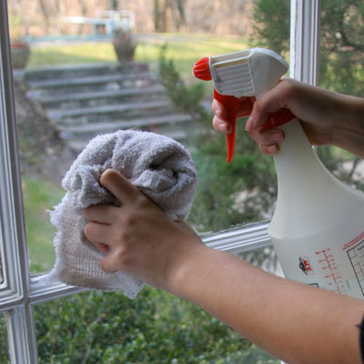 Washing windows with vodka