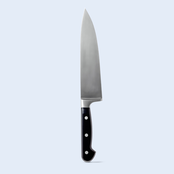 chef's knife used for cutting attic insulation batts
