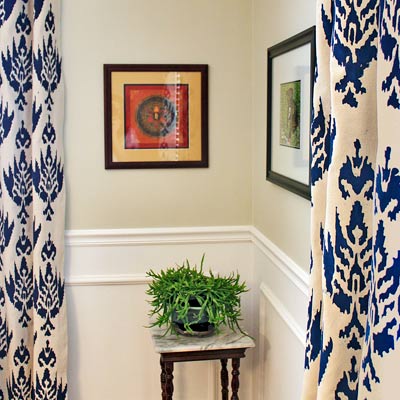 dining room budget redo after marble top thrift store table framed wall photos wainscoting