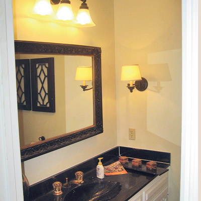 Dark original bathroom