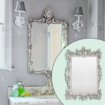 mirror with silver frame 