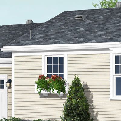 detail of clapboard siding from a Photoshop remodel