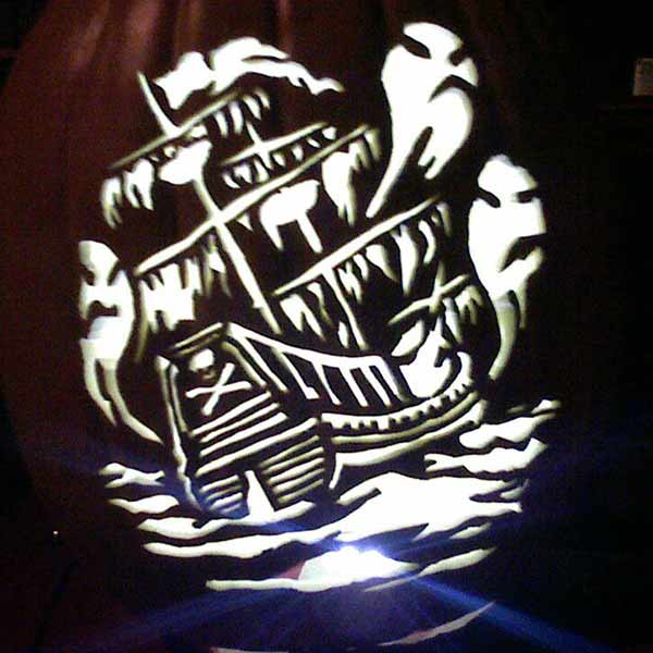 pumpkin carving contest ghost pirate ship
