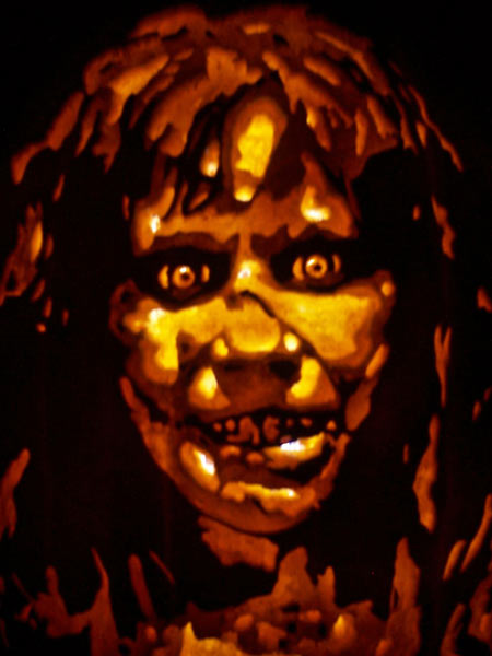 pumpkin carving contest regan from the exorcist movie