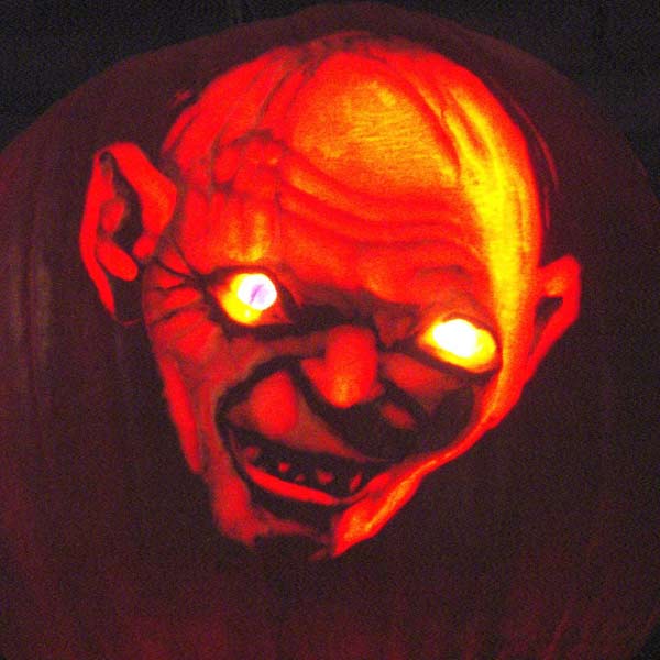 pumpkin carving contest gollum lord of the rings