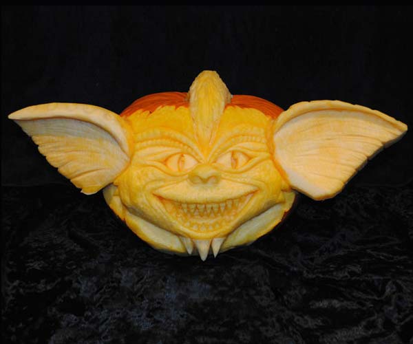 Stripe King of the Gremlins from the 2012 this old house Pumpkin-Carving Contest Winners gallery