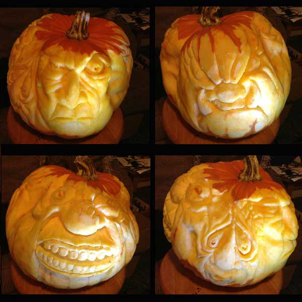 One Pumpkin, Four Faces from the 2012 this old house Pumpkin-Carving Contest Winners gallery
