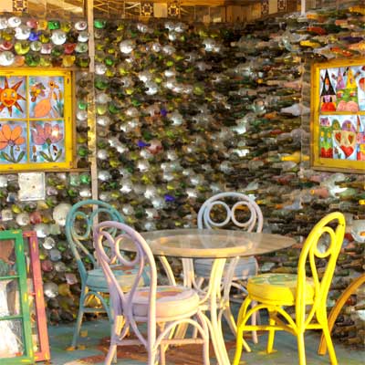 Inside the Glass Bottle House from world's wildest houses gallery nine