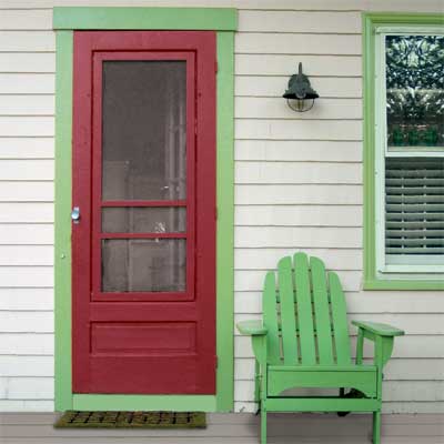 Burgundy Wine  front door personalized with paint
