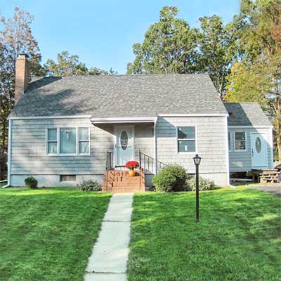 Before: A Simple Cape | Photoshop Redo: Perking Up a Plain Cape Cod