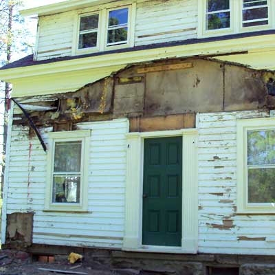 Before: Rotten Roof Removed for scary to spectacular remodels 