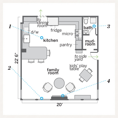 floor plan of kitchen remodel after