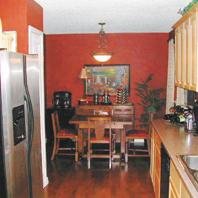 farmhouse-style kitchen before remodel