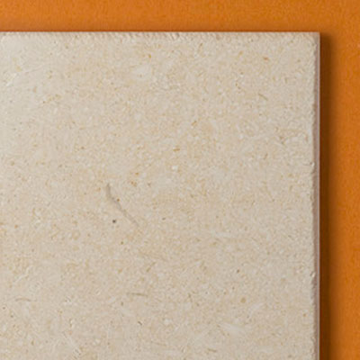 close up of budget limestone floor tile edges from Stone Tile Depot