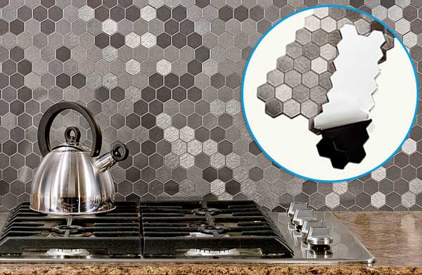 Top 100 Products 2012 kitchen peel-and-stick aluminum backsplash by ACP 