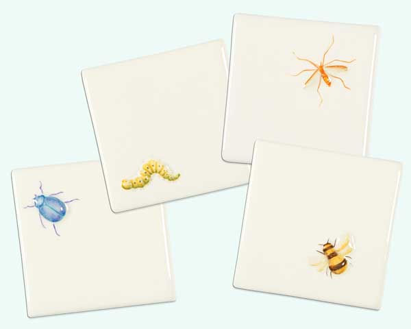 Top 100 Products 2012 bath tile with cartoon bugs by The Winchester Tile Company