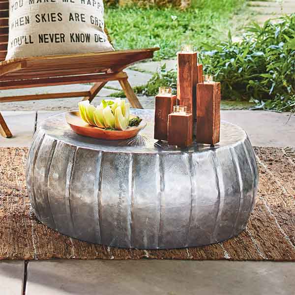 Top 100 Products 2012 Hammered Drum Coffee Table, by VivaTerra
