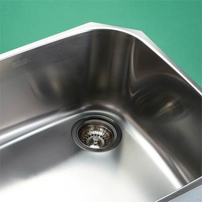 Drain of a Stainless-Steel Kitchen Sink