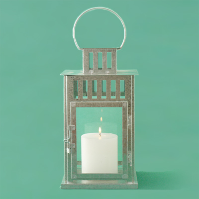 galvanized steel metal candle lanterns