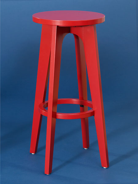 Painted solid and engineered wood  backless stool from this old house shopping