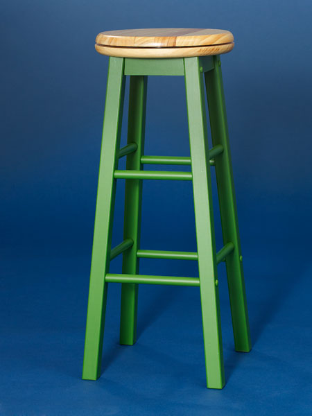 Painted pine backless stool from this old house shopping