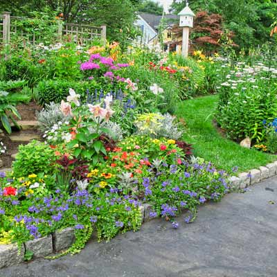 a path at the beginning of the garden in memory of the gardener's friend