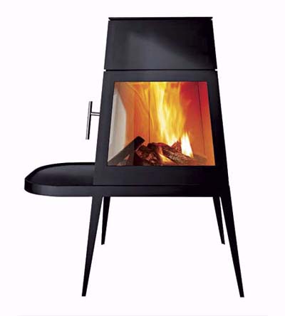 Shaker style fireplace