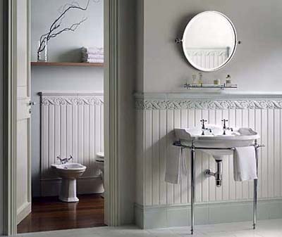 glazed-ceramic beadboard for damp areas