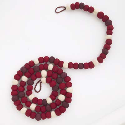 felted wool ball garland
