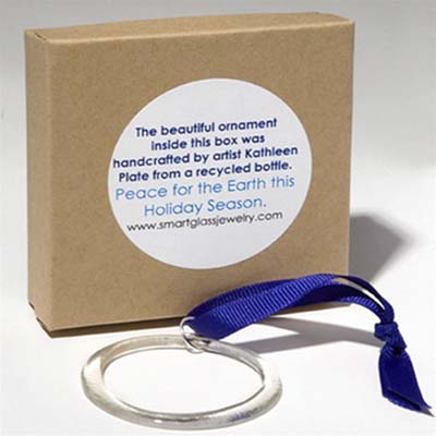 hand crafted smart glass ornament for the christmas tree