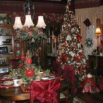 Santa-themed dining room